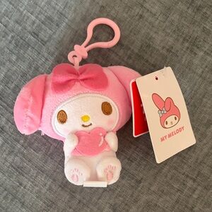My Melody Sanrio Pink Plush Keychain